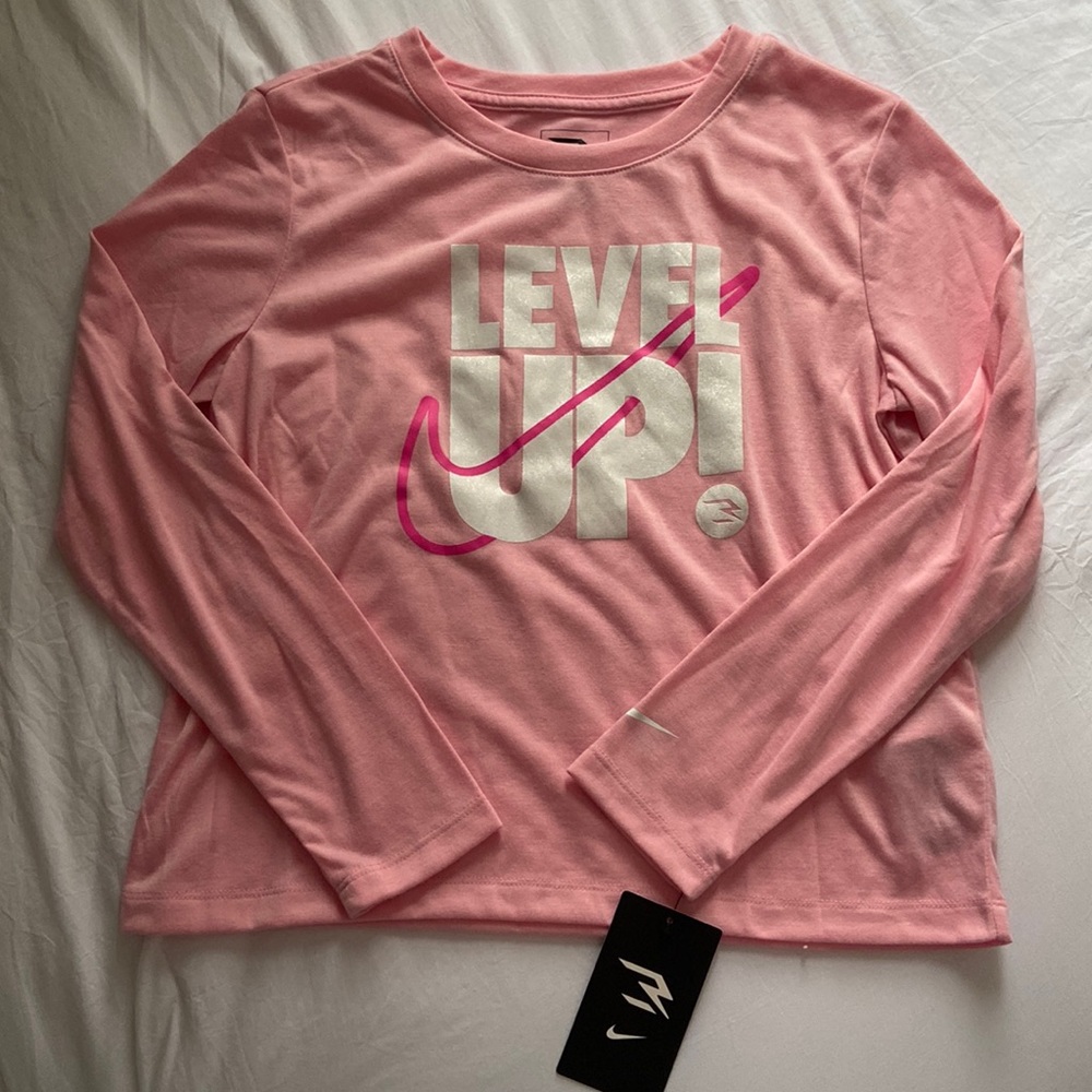 girls pink nike long sleeve